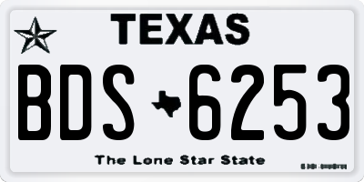 TX license plate BDS6253
