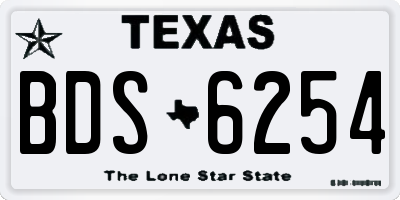 TX license plate BDS6254