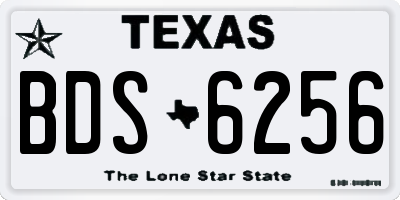 TX license plate BDS6256