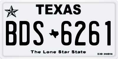 TX license plate BDS6261