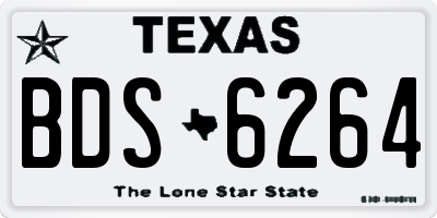 TX license plate BDS6264