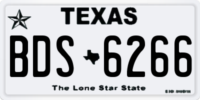 TX license plate BDS6266