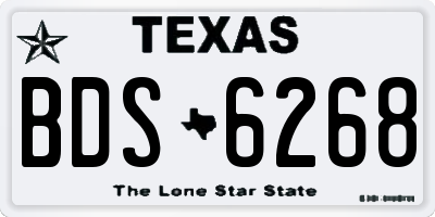 TX license plate BDS6268