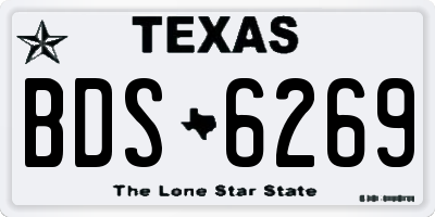 TX license plate BDS6269