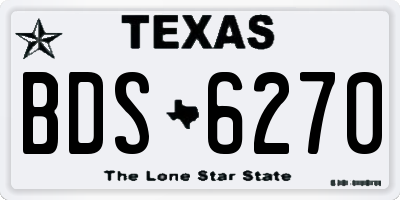 TX license plate BDS6270