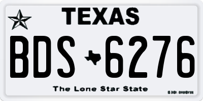 TX license plate BDS6276