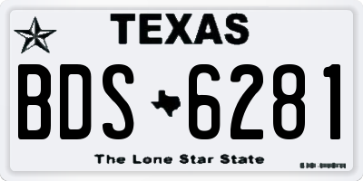 TX license plate BDS6281