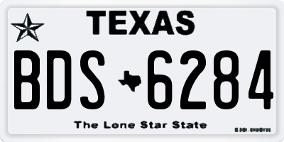TX license plate BDS6284