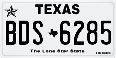 TX license plate BDS6285