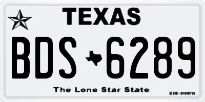 TX license plate BDS6289
