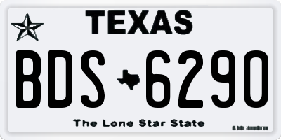 TX license plate BDS6290