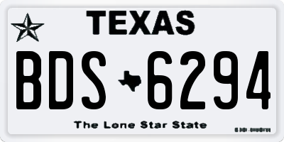 TX license plate BDS6294
