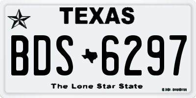 TX license plate BDS6297