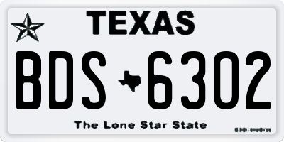 TX license plate BDS6302