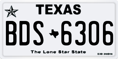 TX license plate BDS6306