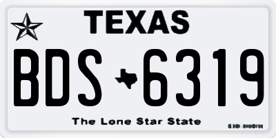 TX license plate BDS6319