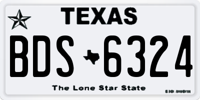 TX license plate BDS6324
