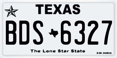 TX license plate BDS6327