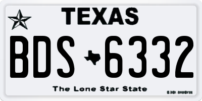 TX license plate BDS6332