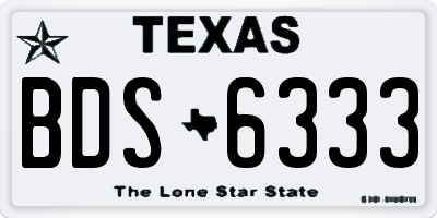 TX license plate BDS6333