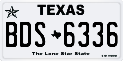 TX license plate BDS6336