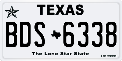 TX license plate BDS6338