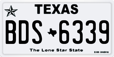 TX license plate BDS6339