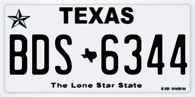 TX license plate BDS6344