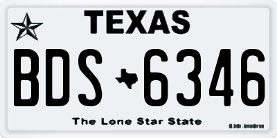 TX license plate BDS6346