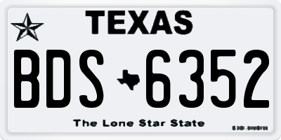 TX license plate BDS6352