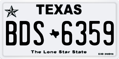 TX license plate BDS6359