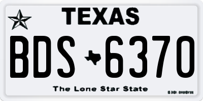 TX license plate BDS6370