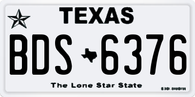 TX license plate BDS6376
