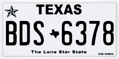 TX license plate BDS6378