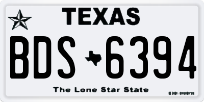 TX license plate BDS6394