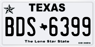 TX license plate BDS6399