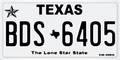 TX license plate BDS6405