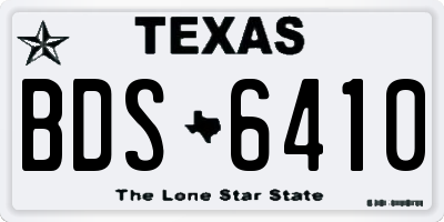 TX license plate BDS6410