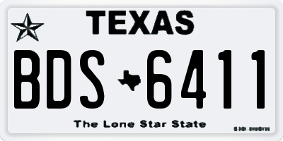 TX license plate BDS6411