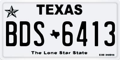 TX license plate BDS6413