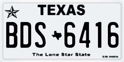 TX license plate BDS6416