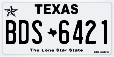 TX license plate BDS6421