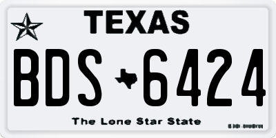 TX license plate BDS6424