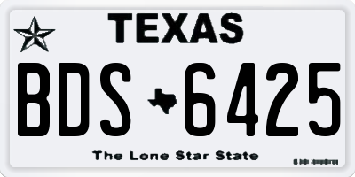TX license plate BDS6425
