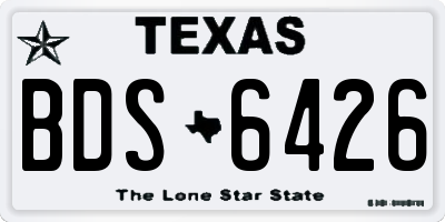 TX license plate BDS6426
