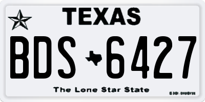 TX license plate BDS6427