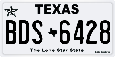 TX license plate BDS6428
