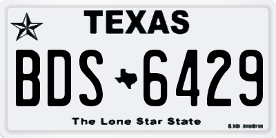 TX license plate BDS6429