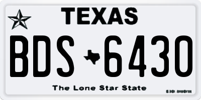 TX license plate BDS6430