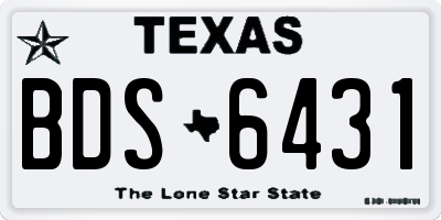 TX license plate BDS6431